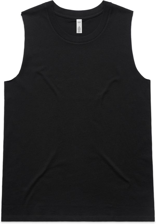 Am image of a Custom AS Colour Womens Upside Tank in Black!