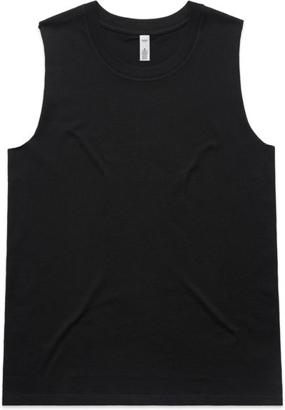 Am image of a Custom AS Colour Womens Upside Tank in Black!