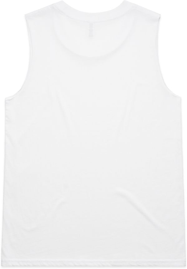 Am image of a Custom AS Colour Womens Upside Tank in White!