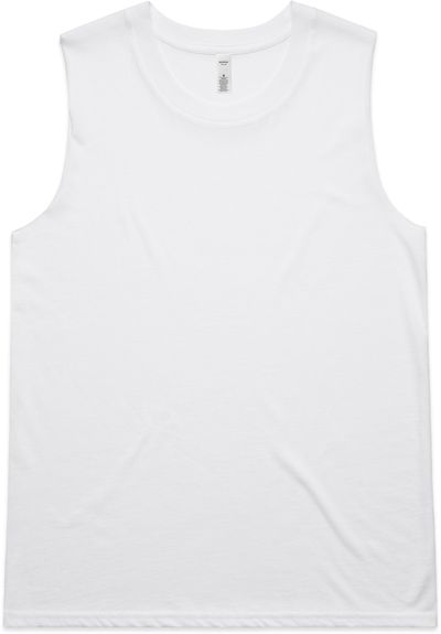 Am image of a Custom AS Colour Womens Upside Tank in White!