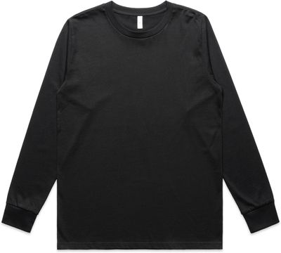 Am image of a Custom AS Colour Womens Classic Long Sleeve in Black!