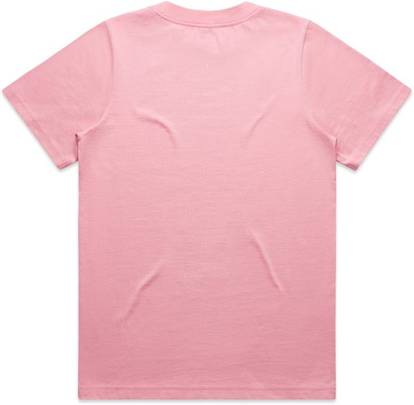 Am image of a Custom AS Colour Womens Heavy Tee in Bubblegum!