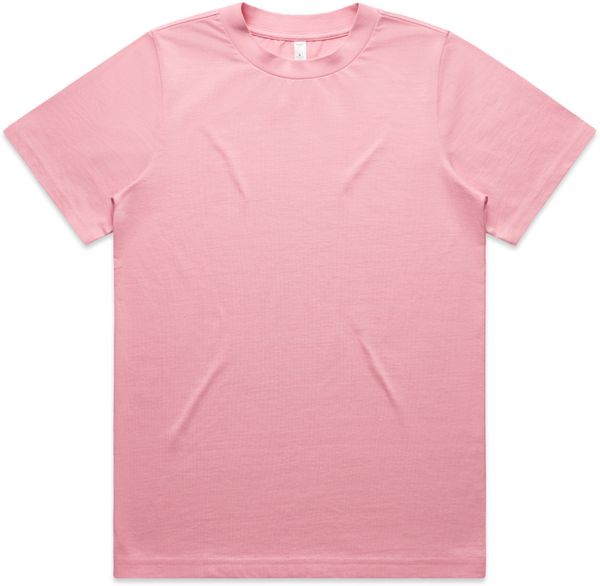 Am image of a Custom AS Colour Womens Heavy Tee in Bubblegum!