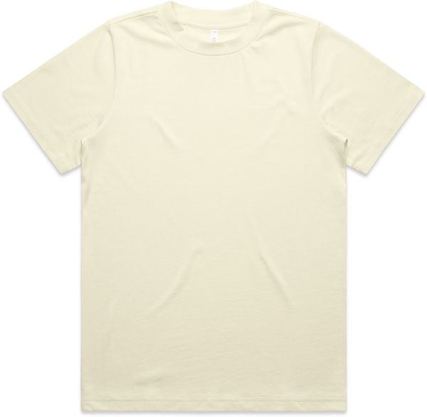 Am image of a Custom AS Colour Womens Heavy Tee in Butter!