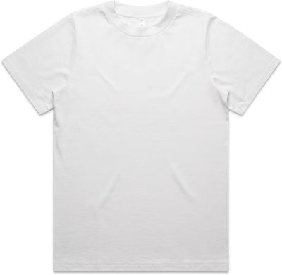 Am image of a Custom AS Colour Womens Heavy Tee in White!
