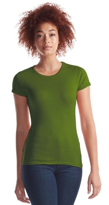 Jerico Bamboo Ladies Crewneck T in Olive