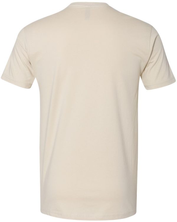 Am image of a Custom Next Level Unisex Cotton TShirt in Natural!