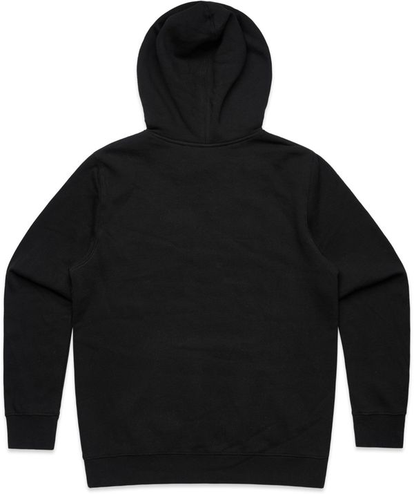Am image of a Custom AS Colour Womens Stencil Hoodie in Black!
