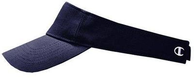 Am image of a Custom Champion Twill Visor in Navy!