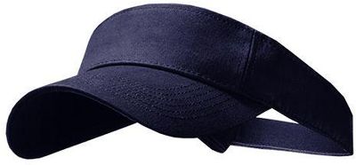 Am image of a Custom Champion Twill Visor in Navy!