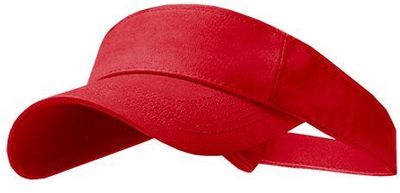 Am image of a Custom Champion Twill Visor in Red!