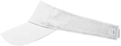 Am image of a Custom Champion Twill Visor in White!