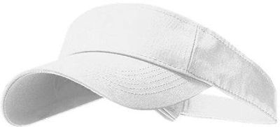 Am image of a Custom Champion Twill Visor in White!