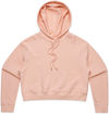 Am image of a Custom AS Colour Women's Crop Hood in Pale Pink!