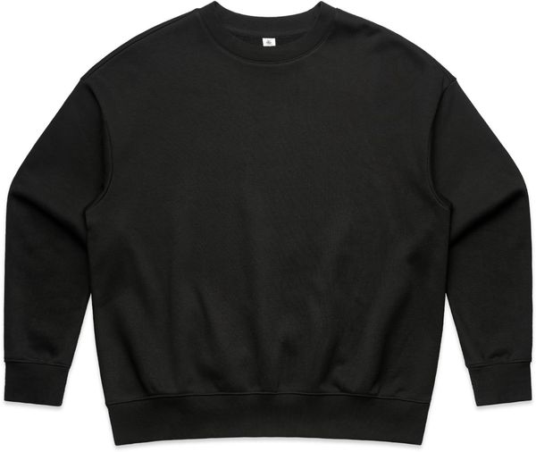 Am image of a Custom AS Colour Womens Heavy Crewneck in Black!
