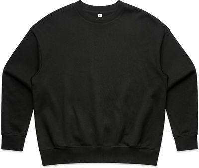 Am image of a Custom AS Colour Womens Heavy Crewneck in Black!