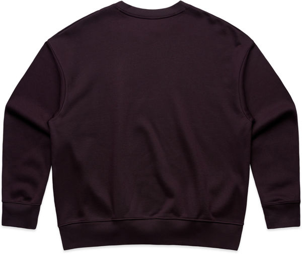 Am image of a Custom AS Colour Womens Heavy Crewneck in Plum!