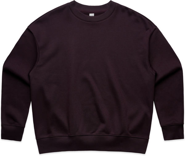 Am image of a Custom AS Colour Womens Heavy Crewneck in Plum!
