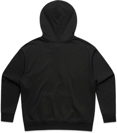 Am image of a Custom AS Colour Womens Heavy Hoodie in Black!
