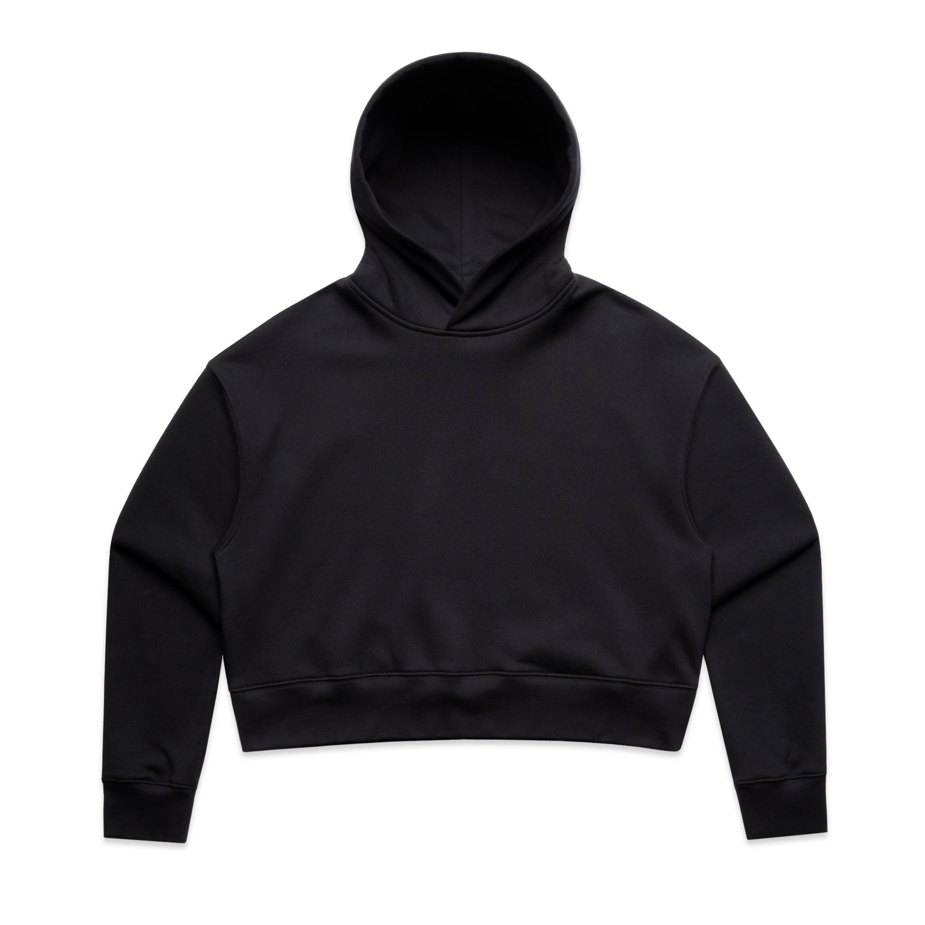 AS Colour Womens Relax Crop Hoodie in Black