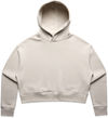 Am image of a Custom AS Colour Womens Relax Crop Hoodie in Bone!