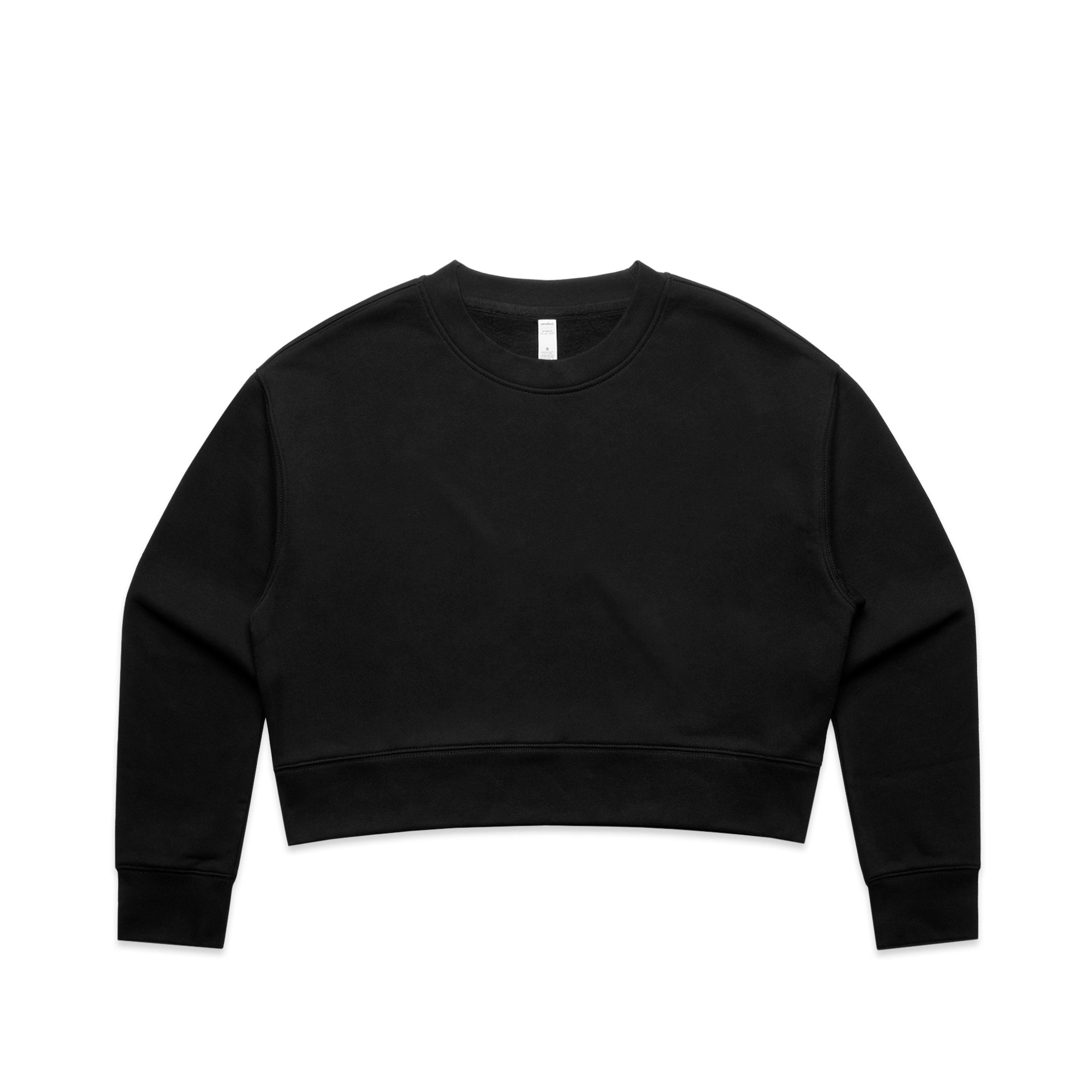 AS Colour Womens Relax Crop Crew in Black