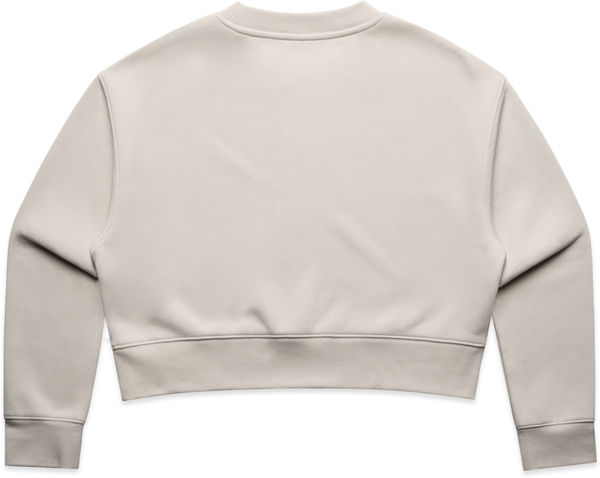 Am image of a Custom AS Colour Womens Relax Crop Crew in Bone!