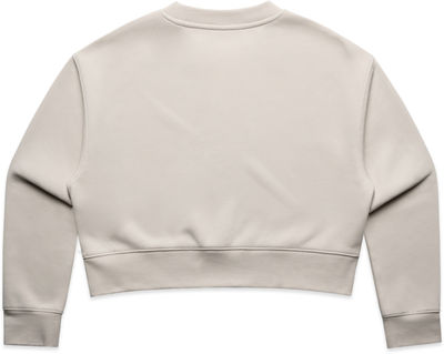 Am image of a Custom AS Colour Womens Relax Crop Crew in Bone!