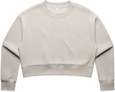Am image of a Custom AS Colour Womens Relax Crop Crew in Bone!
