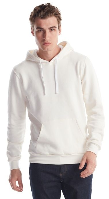 Jerico Three End Bamboo Fleece Hooded Sweatshirt in Natural