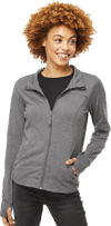 An image of a Custom Independent Trading Co Womens Poly Tech Full Zip Track Jacket!