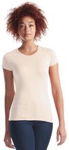 Am image of a Custom Jerico Bamboo Ladies Crewneck T in Natural!
