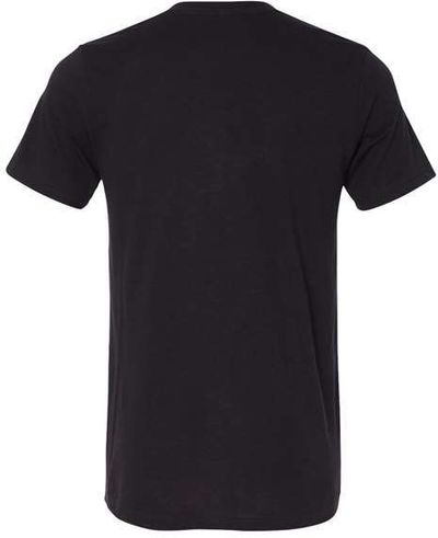 Am image of a Custom Bella and Canvas Unisex Triblend Tee in Solid Black Triblend!