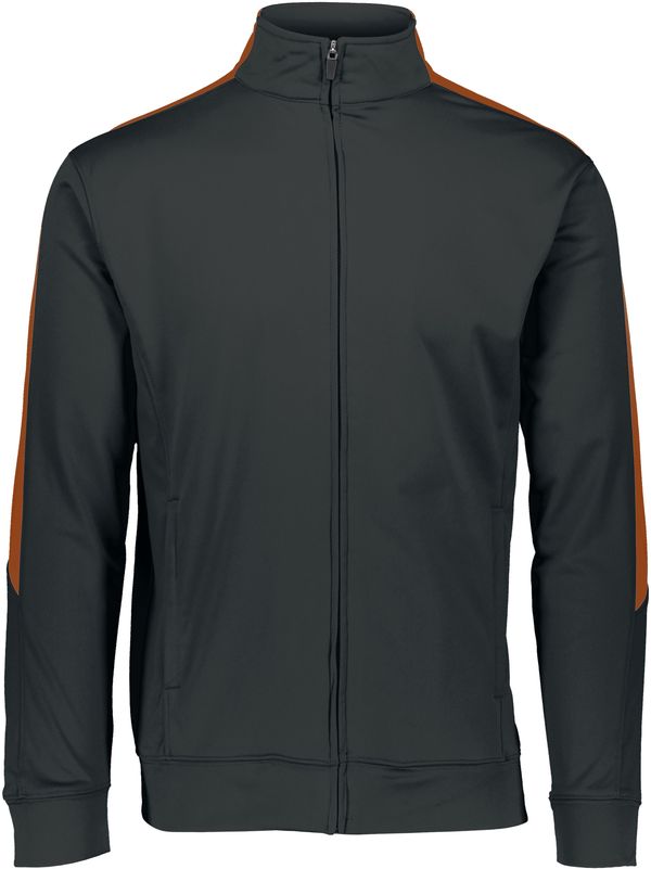 Am image of a Custom Augusta Medalist Jacket 2.0 in Black/Orange!