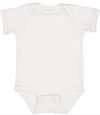 Am image of a Custom Rabbit Skins Infant Fine Jersey Bodysuit in White!