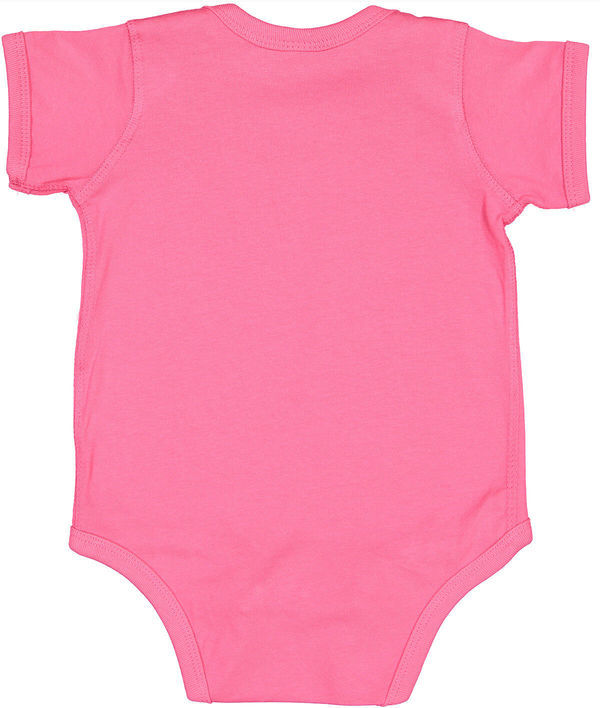 Am image of a Custom Rabbit Skins Infant Fine Jersey Bodysuit in Hot Pink!