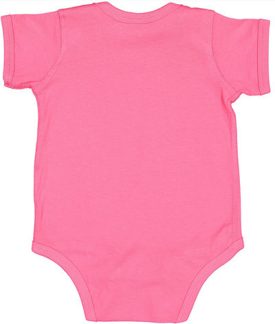 Am image of a Custom Rabbit Skins Infant Fine Jersey Bodysuit in Hot Pink!