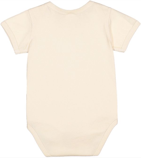 Am image of a Custom Rabbit Skins Infant Fine Jersey Bodysuit in Natural!
