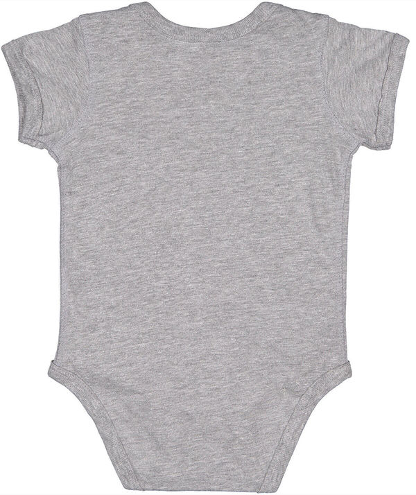 Am image of a Custom Rabbit Skins Infant Fine Jersey Bodysuit in Heather!