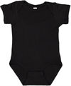 Am image of a Custom Rabbit Skins Infant Fine Jersey Bodysuit in Black!