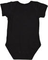 Am image of a Custom Rabbit Skins Infant Fine Jersey Bodysuit in Black!