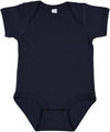 Am image of a Custom Rabbit Skins Infant Fine Jersey Bodysuit in Navy!