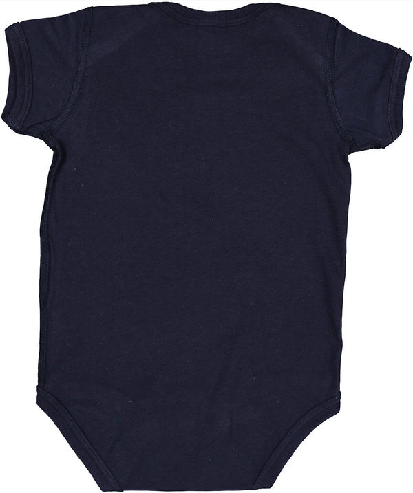 Am image of a Custom Rabbit Skins Infant Fine Jersey Bodysuit in Navy!