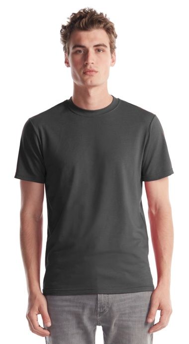 Jerico Bamboo Stretch Slim Fit Crew in Charcoal