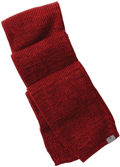 Am image of a Custom Roots73 Wallace Knit Scarf in Dark Red Heather!