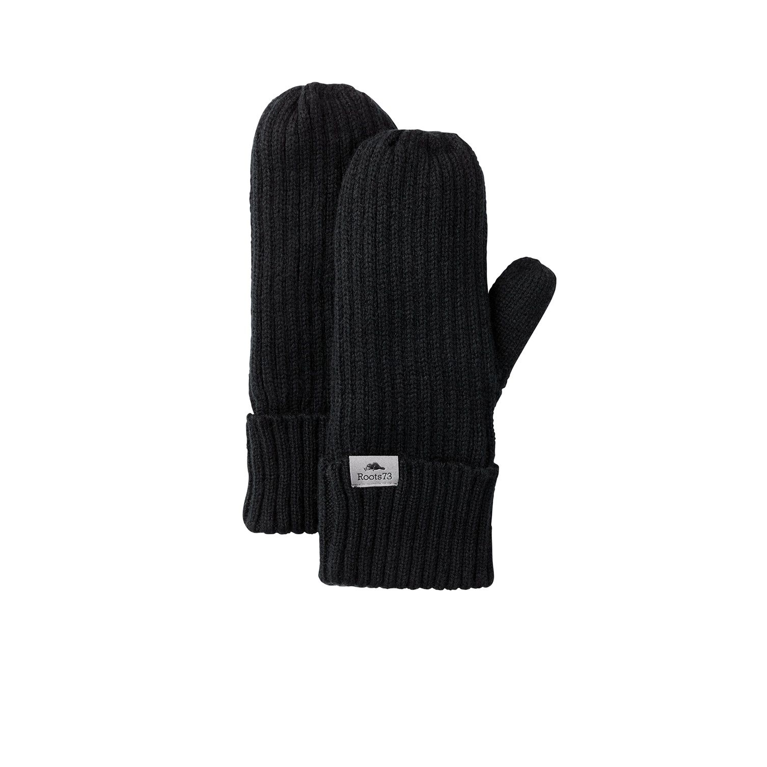 Roots73 Woodland Knit Mitts in Black