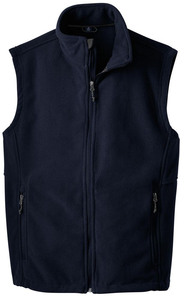 Am image of a Custom Port Authority Value Fleece Vest in True Navy!
