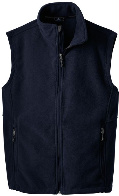 Am image of a Custom Port Authority Value Fleece Vest in True Navy!