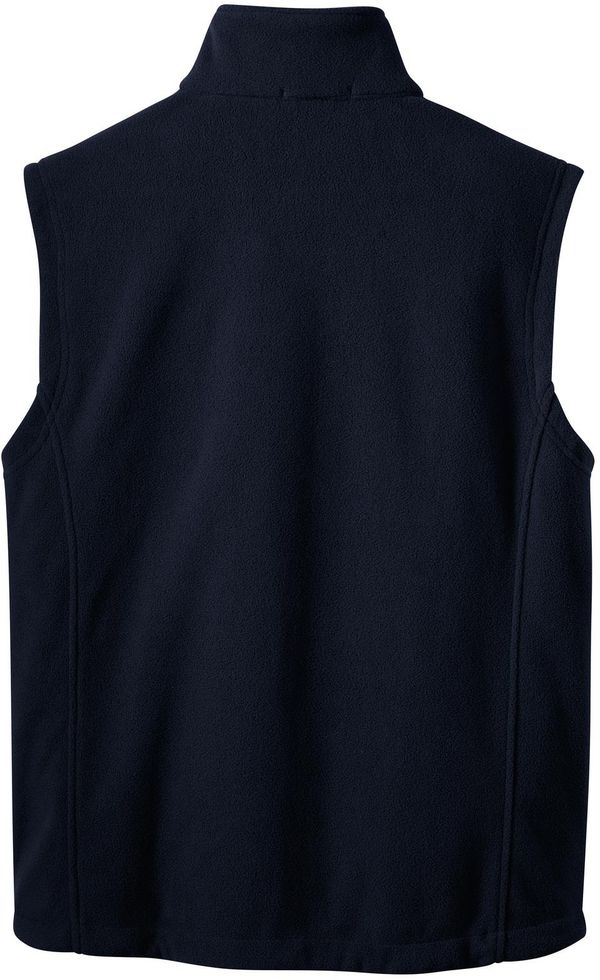 Am image of a Custom Port Authority Value Fleece Vest in True Navy!