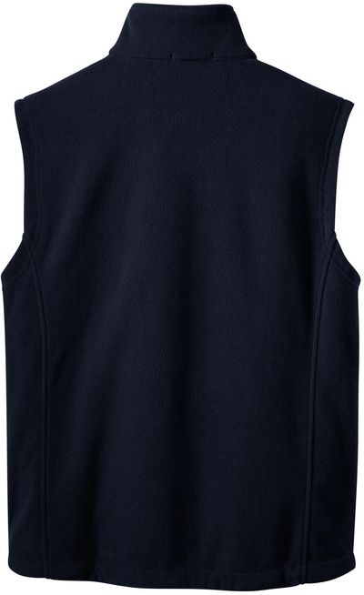 Am image of a Custom Port Authority Value Fleece Vest in True Navy!